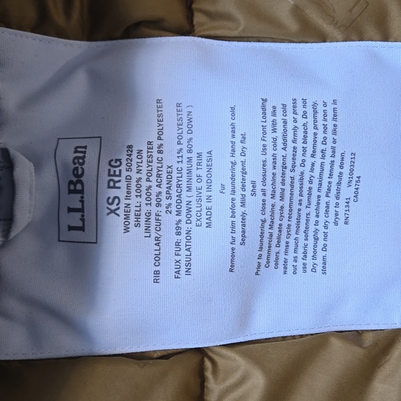 L.L. BEAN Maine Mountain Parka SIZE XS Extra Small Womans - Picture 15 of 16